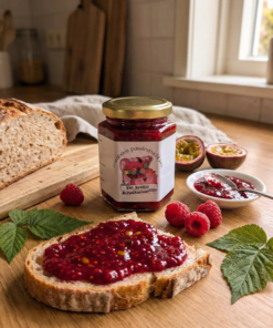 Framboos-passievrucht jam