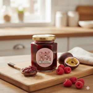 Framboos-passievrucht jam
