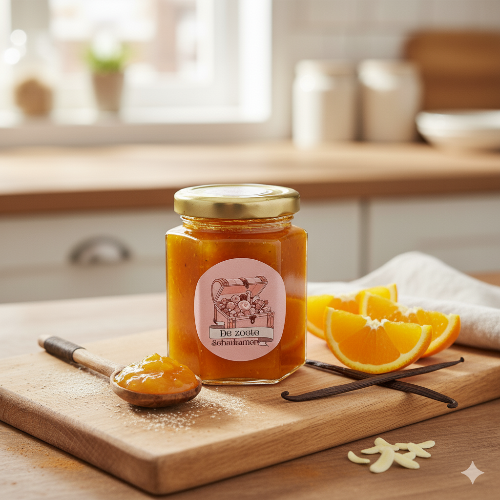 Sinaasappel-vanille jam