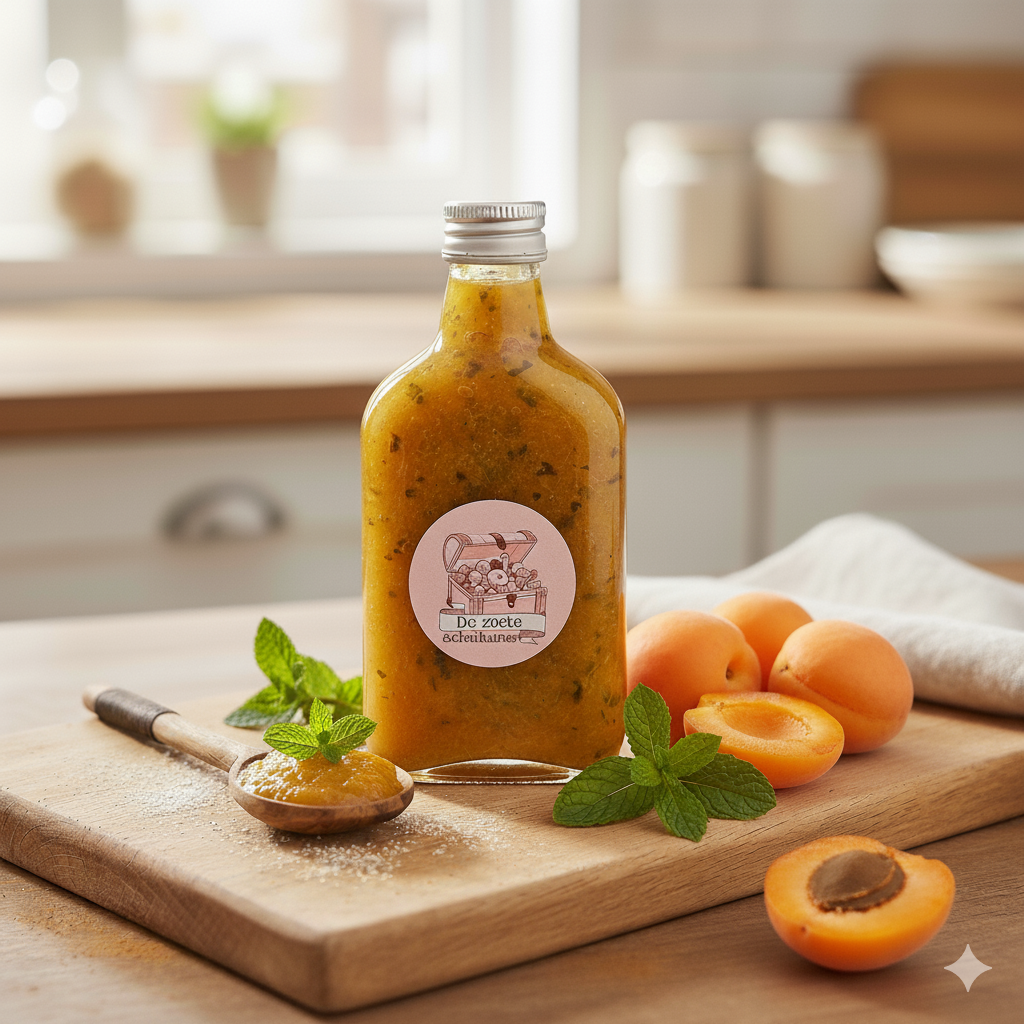 Abrikoos-munt saus