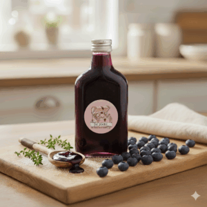 Blauwe bes siroop