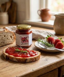 Aardbei-rozemarijn jam