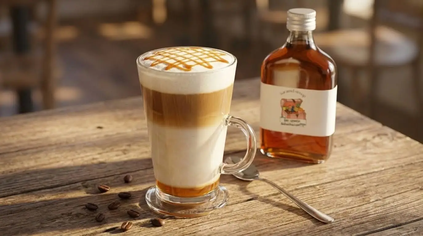 De klassieke karamel macchiato